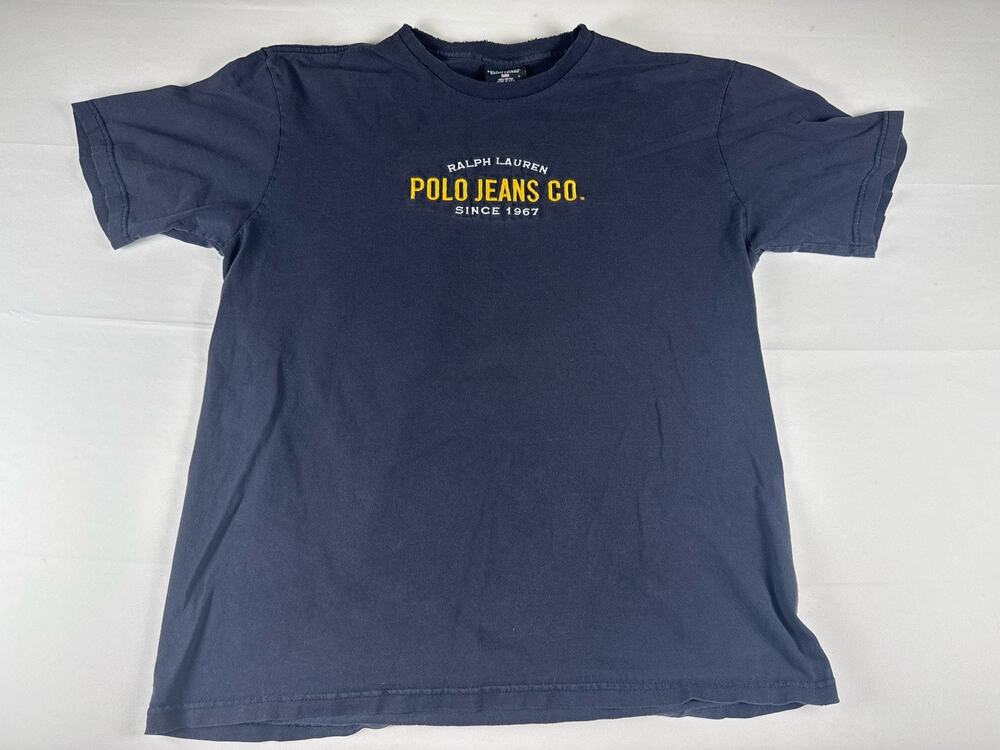 Vintage Polo Jeans Co Ralph Lauren T Shirt Mens L Made in USA